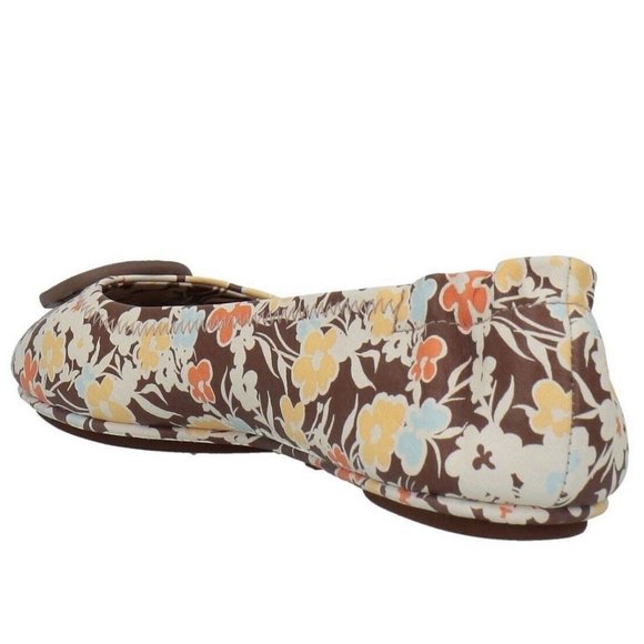 Tory Burch Minnie Ballet Travel Flats 9.5 Reverie Combo Floral - Picture 7 of 9